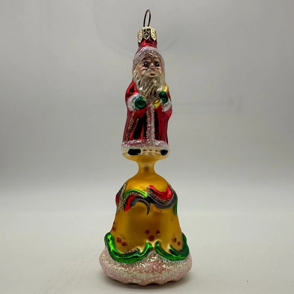 1998 Christopher‎ Radko Ring Ring 5' Ornament Santa Bell 98-081-0